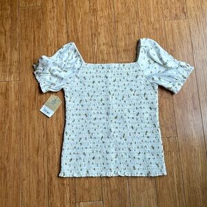 Brand new Thereabouts Girls Size XL 16 Floral Smocked Top